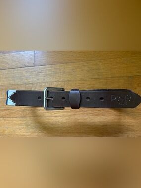 Pata Life Navy and White Leather Belt